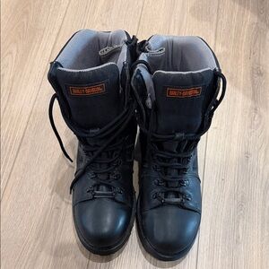 Harley-Davidson Black Leather and Gortex Boots